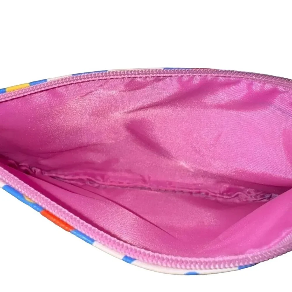 Ipsy Glam Bag September 2023 Pink Blue Yellow Tassel Zipper Empty Glambag